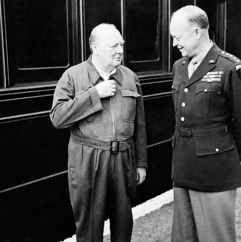 Winston Churchill y Dwight D. Eisenhower se reunieron en Gibraltar durante la Segunda Guerra Mundial.