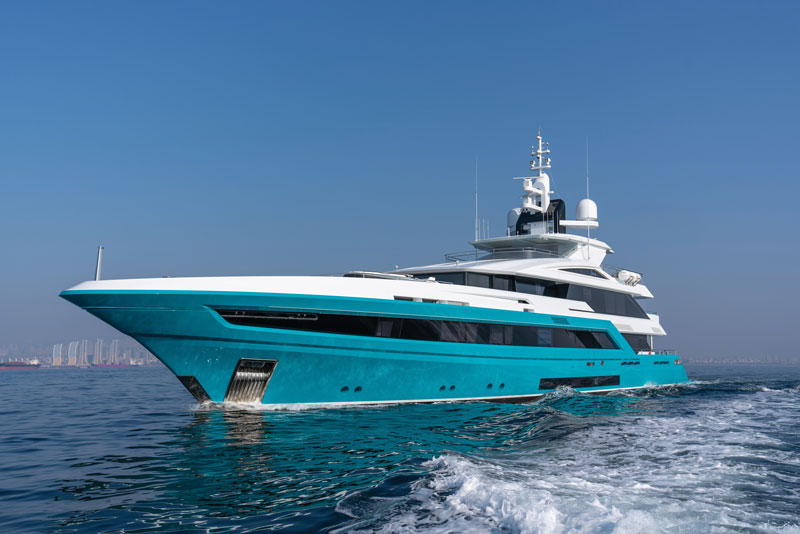 Amura,AmuraWorld,AmuraYachts,Tasmania, Jewel features its authentic turquoise color in its 174 ft.