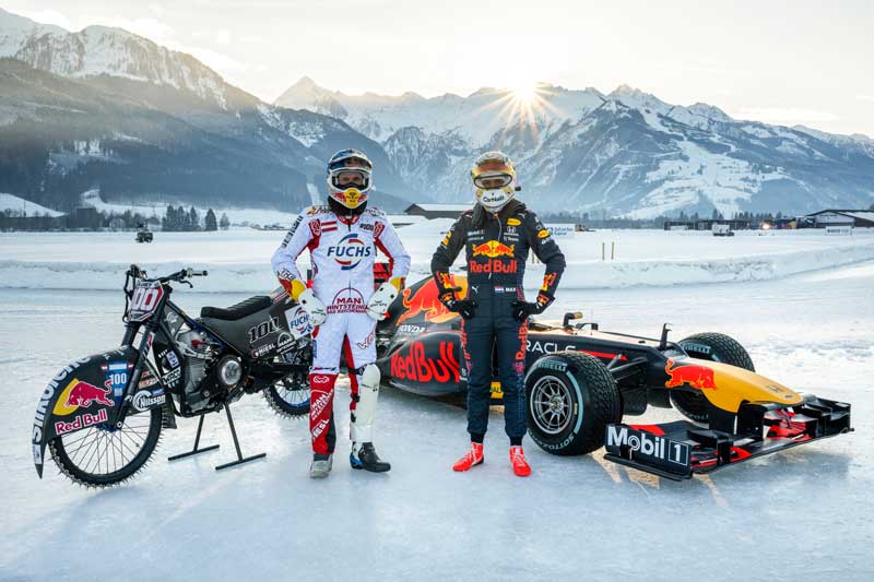 Amura,AmuraWorld,AmuraYachts, Max Verstappen y Franky Zorn se divirtieron en la pista de hielo.