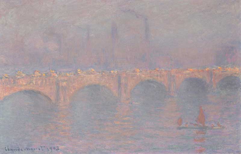 Amura,AmuraWorld,AmuraYachts, Claude Monet (1840-1926), <em>Puente de Waterloo, soleil voilé,</em> 1899-1903.