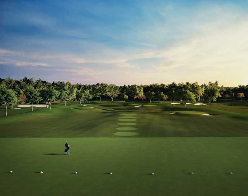 Amura,AmuraWorld,AmuraYachts, El espectacular <em><i>golf range</i></em>, con diversas distancias, ideal para la práctica del swing.
