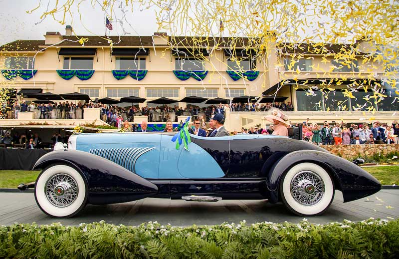 Amura,AmuraWorld,AmuraYachts, Duesenberg J Figoni Sports Torpedo de 1932, ‘Best of Show’ del Pebble Beach Concours d’Elegance Presented by Rolex.