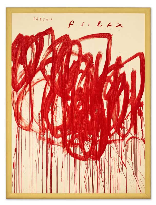 Amura,AmuraWorld,AmuraYachts, Cy Twombly (1928–2011), <em><i>Sin título (Bacchus 1st Version II),</i></em> 2004. Vendido por 19’960,000 USD.