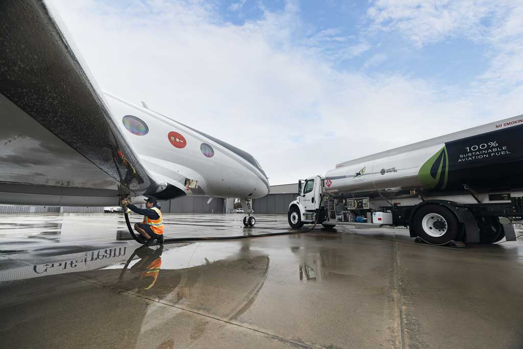 Amura,AmuraWorld,AmuraYachts, El Gulfstream G600 completó el primer vuelo transatlántico con combustible de aviación 100 % sostenible, que produce menos de un 70% de emisiones de CO<sub>2</sub>.