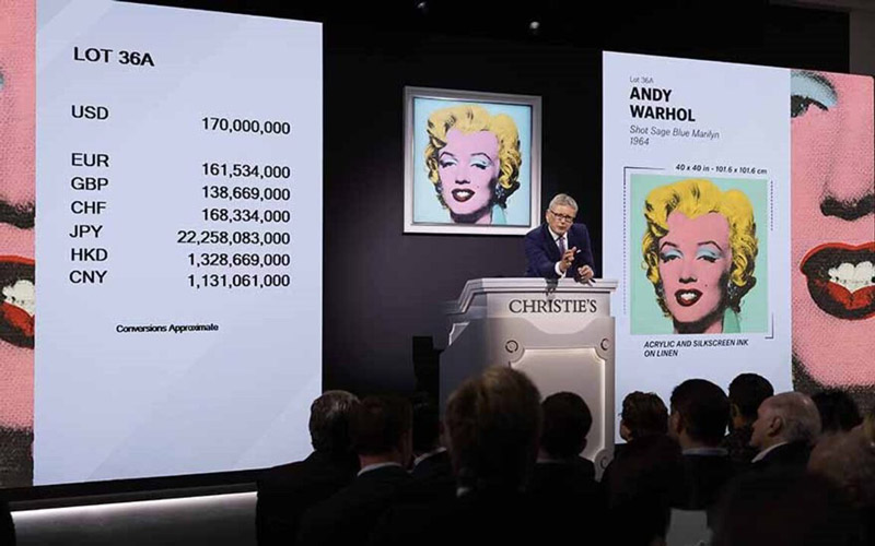 Amura,AmuraWorld,AmuraYachts, Jussi Pylkkänen vende <em><i>Shot Sage Blue Marilyn</i></em> de Andy Warhol de 1964 por 195’040,000 dólares.