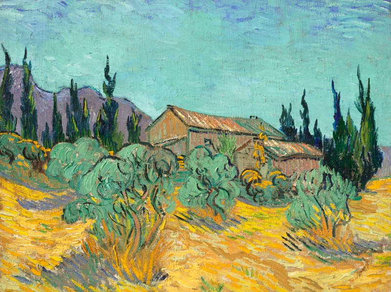 Amura,AmuraWorld,AmuraYachts, Vincent van Gogh (1853-1890), <em><i>Cabanes de bois parmi les oliviers et cyprès,</i></em> 1889. Vendido por 71’350,000 dólares.