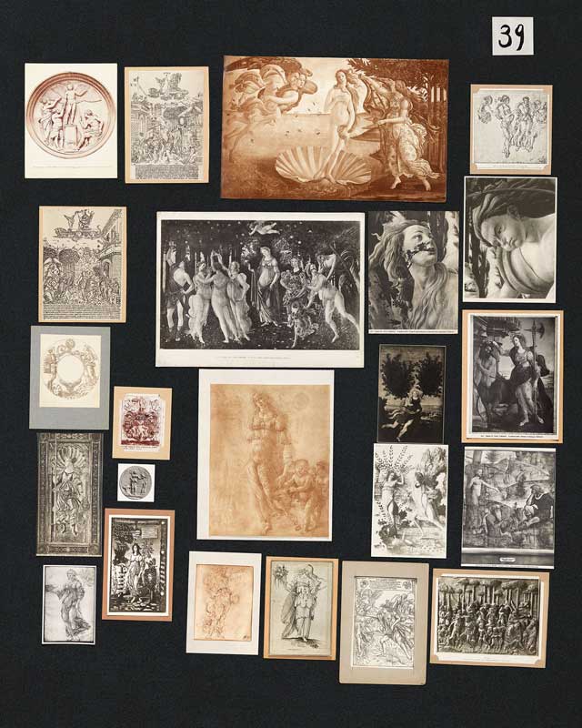 Amura,AmuraWorld,AmuraYachts, Panel 39 de la obra magna incompleta de Aby Warburg, el <em><i>Bilderatlas Mnemosyne</i></em>. Foto: Tobias Wootton. Warburg Institute/fluid.