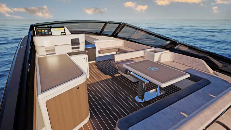 Amura,AmuraWorld,AmuraYachts, Itama 54 tiene capacidad para diez pasajeros.