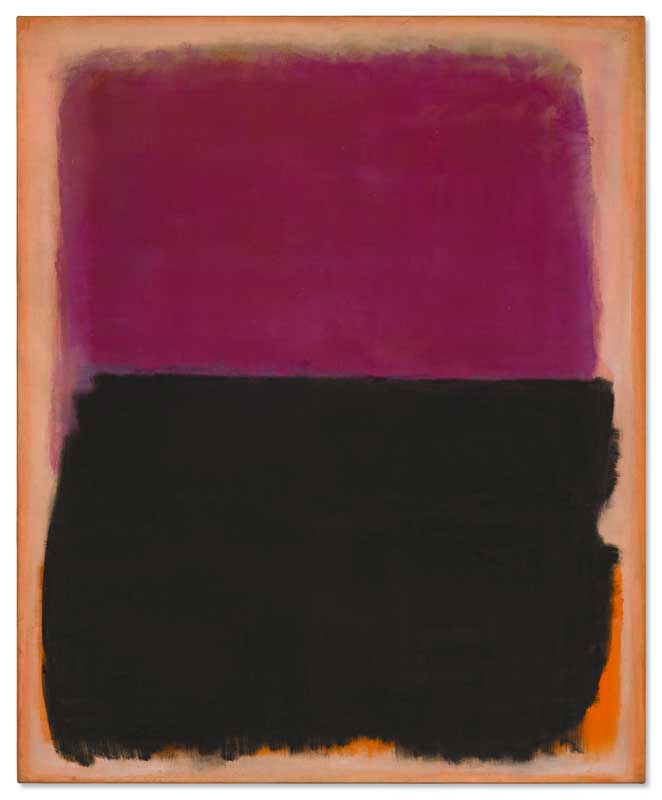 Amura,AmuraWorld,AmuraYachts, Mark Rothko (1903-1970), <em><i>Nº 4 (Dos Dominantes) [Naranja, Ciruela, Negro],</i></em> 1950-1951. Óleo sobre lienzo. 170.2 x 139.1 cm. Vendido por 37’785,000 USD.
