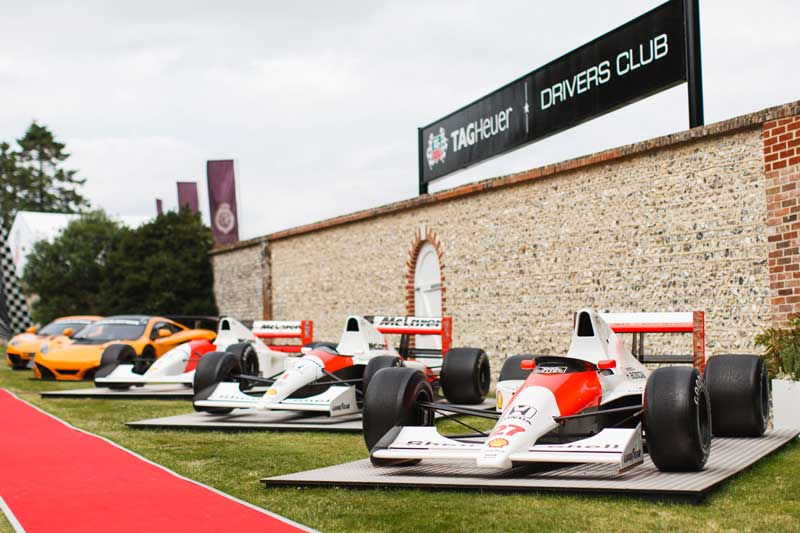 Amura,AmuraWorld,AmuraYachts, A la par del Goodwood Festival of Speed se exhiben autos de competencia.
