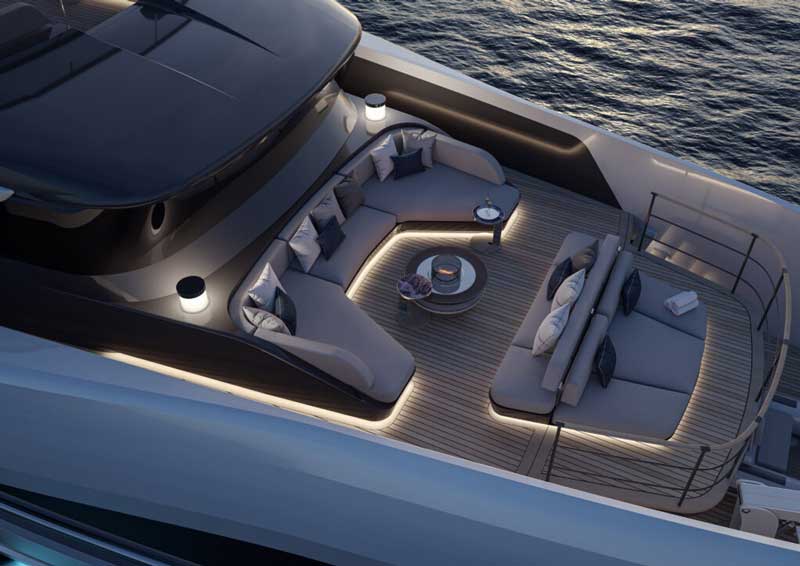 Amura,AmuraWorld,AmuraYachts, Amplias son las zonas de convivencia del ISA Unica 45M Steel.