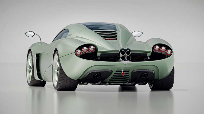Amura,AmuraWorld,AmuraYachts, Pagani Huayra Codalunga Speedster cuenta con un sistema de escape con seis salidas.