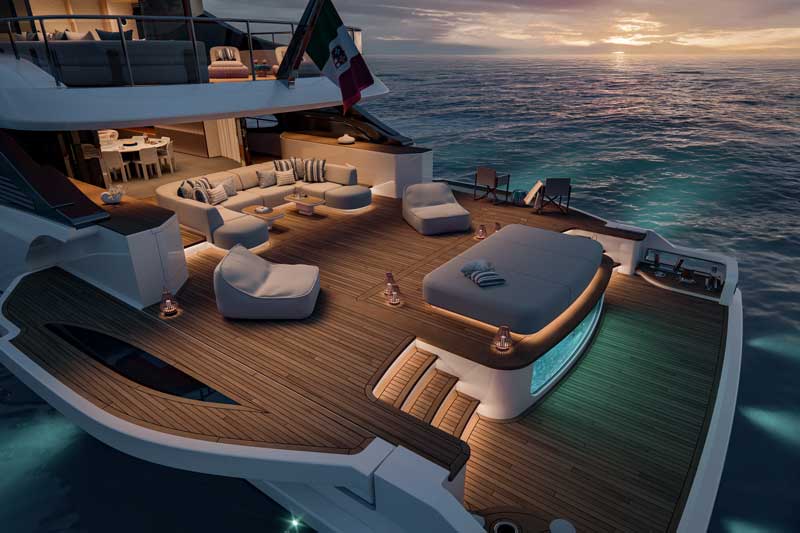 Amura,AmuraWorld,AmuraYachts, Los interiores son creación de bonetti/kozerski architecture.