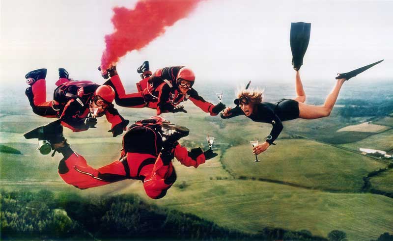 Amura,AmuraWorld,AmuraYachts, Paracaidistas Smirnoff, 1978. Foto Duffy © Archivo Duffy