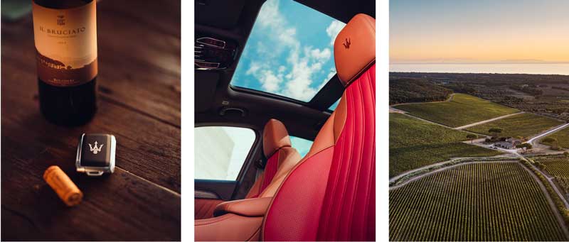 Amura,AmuraWorld,AmuraYachts, Dos firmas italianas representativas, Maserati y Marchesi Antinori, se unieron para crear el SUV Maserati Grecale Tributo Il Bruciato.