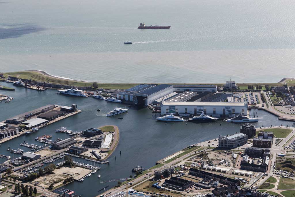 Amura,AmuraWorld,AmuraYachts, El astillero de Damen Yachting en Vlissingen, Países Bajos.