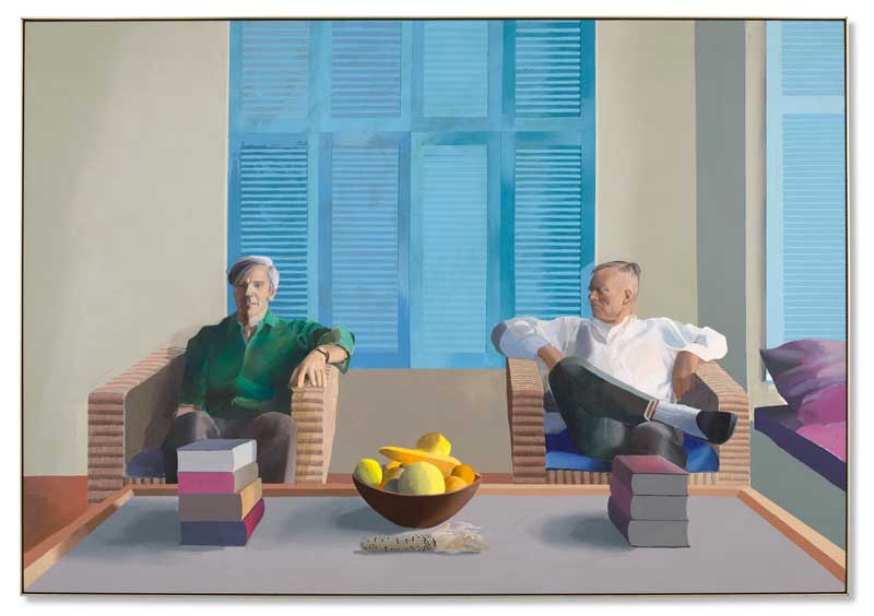 Amura,AmuraWorld,AmuraYachts, David Hockney (n. 1937), <em><i>Christopher Isherwood y Don Bachardy,</i></em> 1968. Acrílico sobre lienzo. 212×303.5 cm. Vendido por 44’335,000 dólares