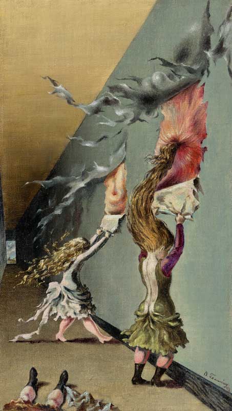 Amura,AmuraWorld,AmuraYachts, Dorothea Tanning (1910-2012), <em><i>Juegos infantiles</i></em>, 1942. Óleo sobre lienzo. 23.3×14.3 cm. Vendido por 4’686,000 £ el 5 de marzo de 2026 en Christie's, Londres