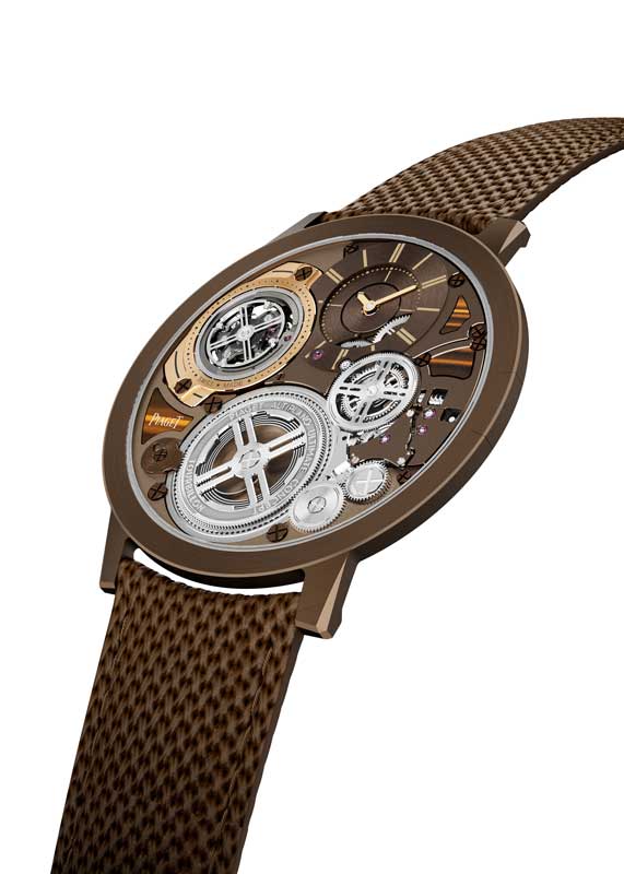 Amura,AmuraWorld,AmuraYachts, Altiplano Ultimate Concept Tourbillon, caja de 41.5 mm de diámetro y 2 mm de grosor. Esfera de piedra ornamental ojo de tigre.