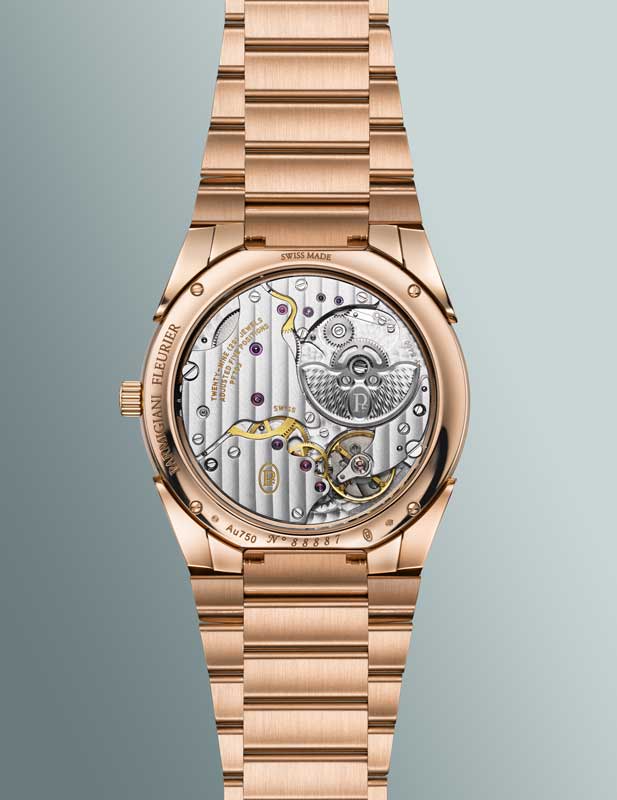 Amura,AmuraWorld,AmuraYachts, Tonda PF Micro-Rotor Agave Blue oro rosa de 18 quilates.