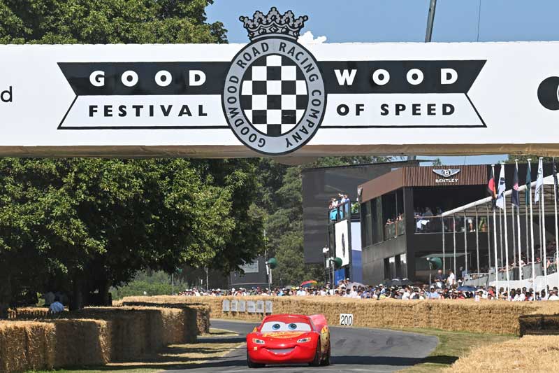 Amura,AmuraWorld,AmuraYachts, El Rayo McQueen “cobró vida” en el Goodwood Festival of Speed.