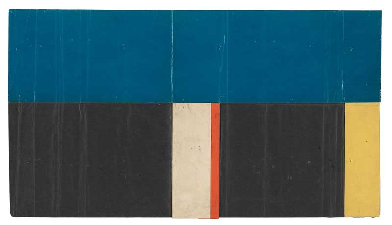Amura,AmuraWorld,AmuraYachts, Ellsworth Kelly (1923-2015), <em><i>Barcos en el puerto de Sanary</i></em>, 1952. Collage. 27.9×49.5 cm. Estudio de Ellsworth Kelly. © Fundación Ellsworth Kelly.