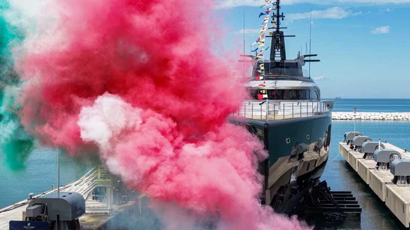 Amura,AmuraWorld,AmuraYachts, El astillero de ISA Yachts en Ancona, fue el escenario de la botadura de <em><i>Sea Raider X.</i></em>