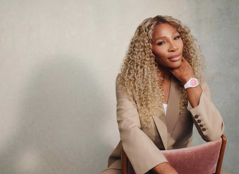 Amura,AmuraWorld,AmuraYachts, Serena Williams y e lmodelo  Royal Oak Cronógrafo Automático que lleva su nombre.