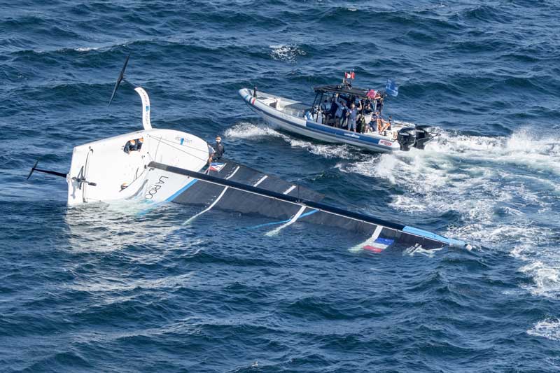 Amura,AmuraWorld,AmuraYachts, Los accidentes –sin bajas humanas– resultaron parte de la Regata Preliminar ded la America’s Cup.