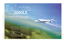 Falcon 2000 LX, Recién salido del hangar - Ricardo Villanueva
