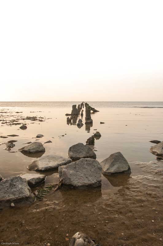 Paisaje del Mar de Wadden en la franja alemana. 