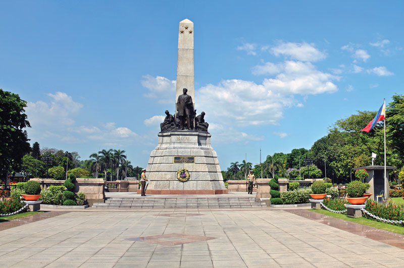Rizal Monument at the Luneta Park. 
