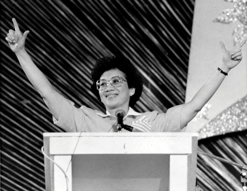 Corazon Aquino, the first woman president of Asia.
