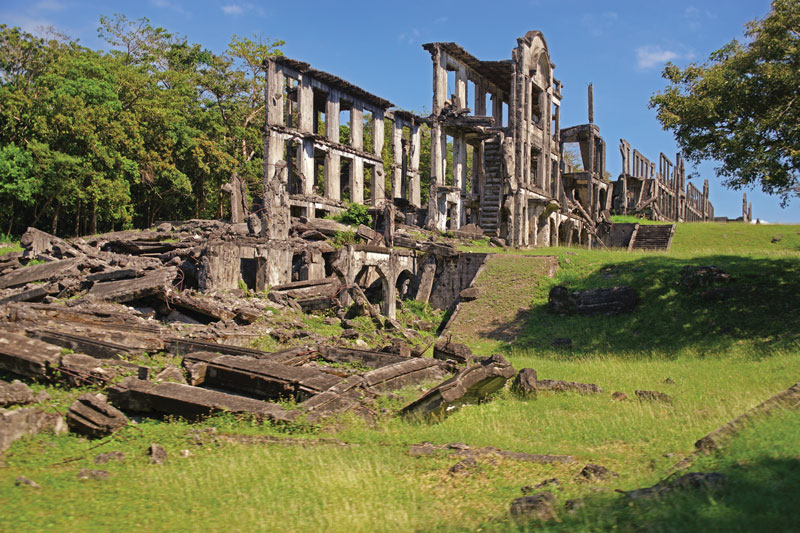 Ruins of the Corregidor island, Manila, Philippines.
