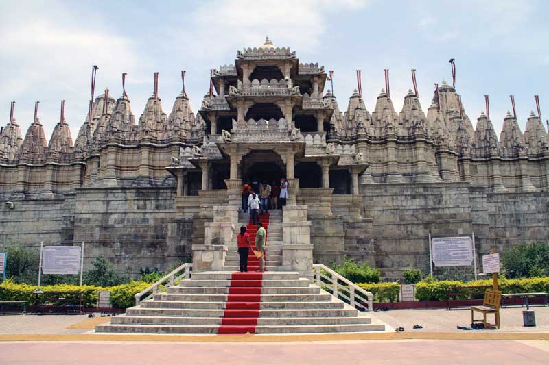 Chaumukha Mandir temple complex at Ranakpur, Udaipur, India. 