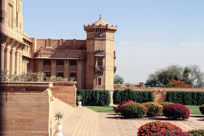 Umaid Bhawan Palace, el edificio icónico del maharajá en Jodhpur.