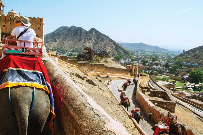 El fuerte y palacio de Amber es considerado un Patrimonio del mundo por la UNESCO.
