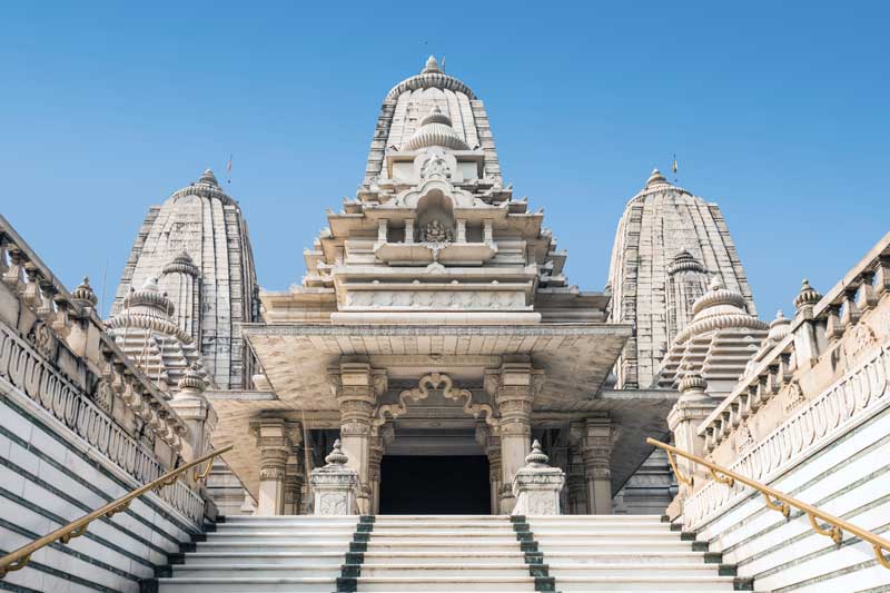 Birla Mandir, un templo hinduista de Jaipur, Rajastán, India.