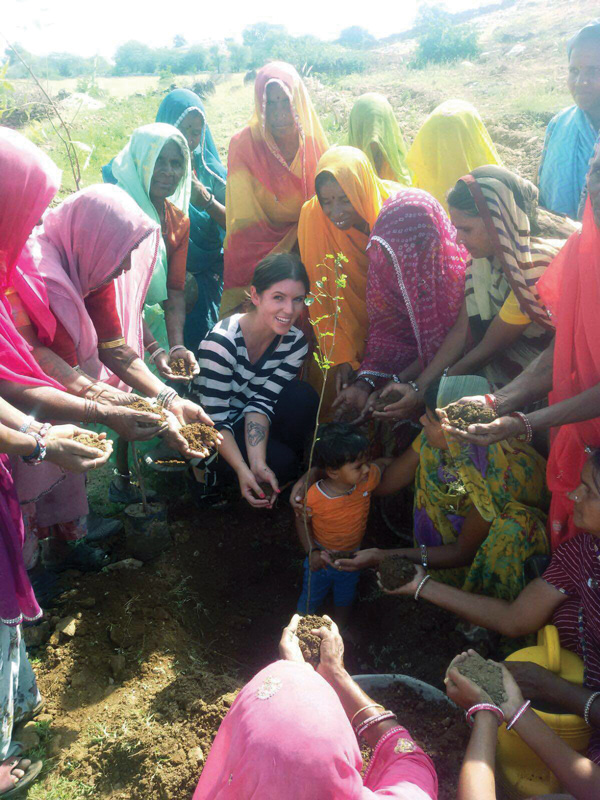 Today they have planted more than 70,000 trees in this town of Rajasthan.
