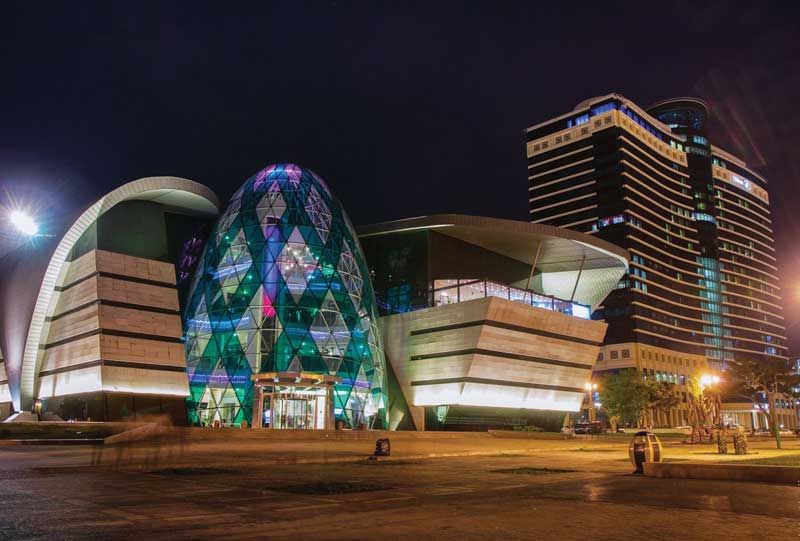 Different views of Baku Boulevard.