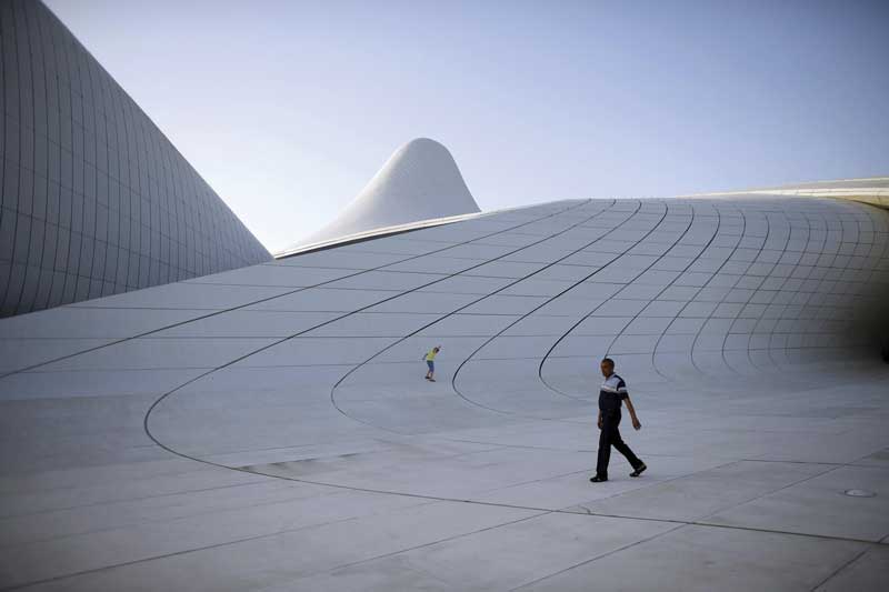 Centro Cultural Heyder Aliyev Center, en Azerbaiyán, construido por Zaha Hadid, en 2012.