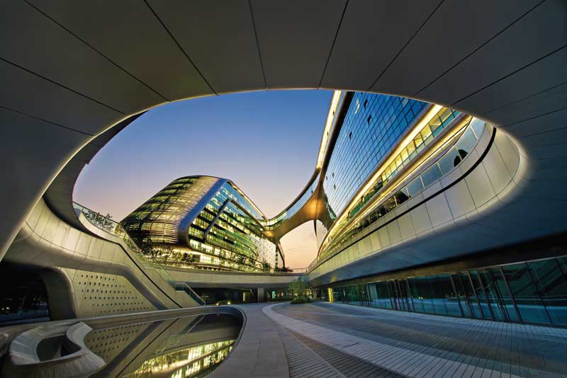 Galaxy Soho Honggiao, office building, near the Shangai airport.