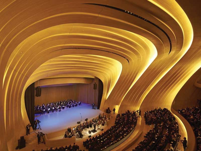 Heydar Aliyev Cultural Center, a symbol of Baku; the official opening ceremony held on june 29, 2012.