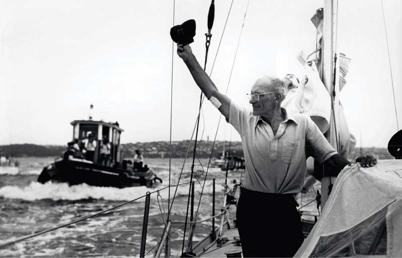  Francis Chichester a su llegada a Sidney. 