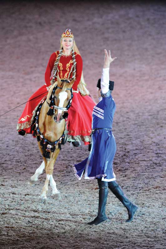 Aspectos artísticos con los caballos Karabaj. 