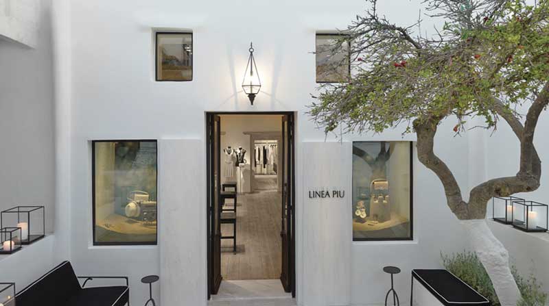 The Linea Piu boutique in Mykonos.
