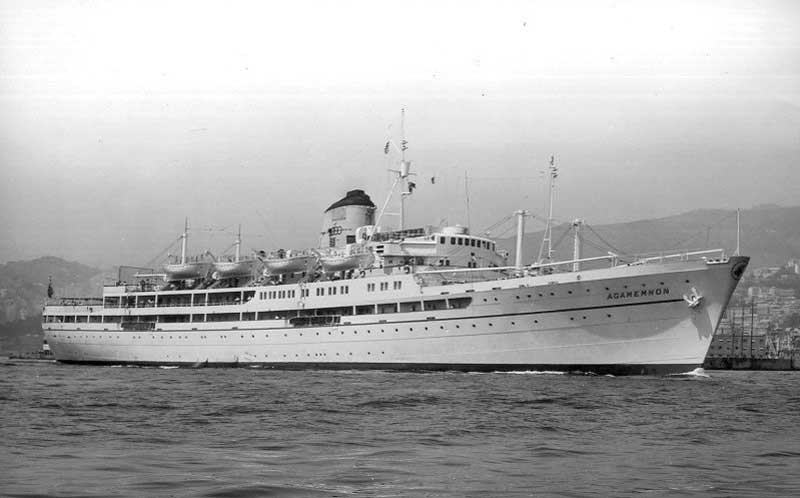 Agamemnon IV Cruise ship in 1954.