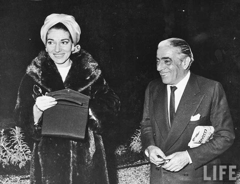 Maria Callas y Aristóteles Onassis.
