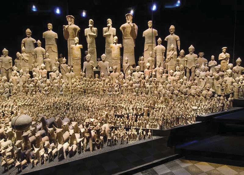 Estatuas de Terracota en Ayia Irini en Kea. 