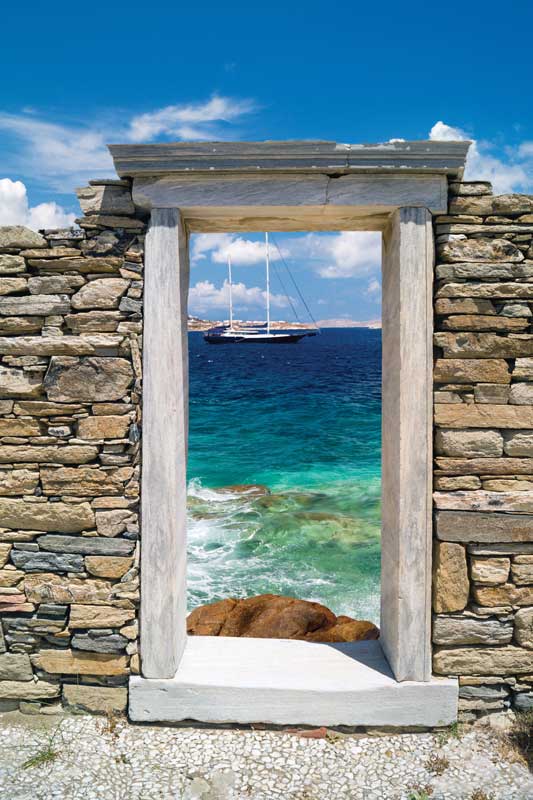 Remains of a door from a sunken city off the coasts of Delos.
